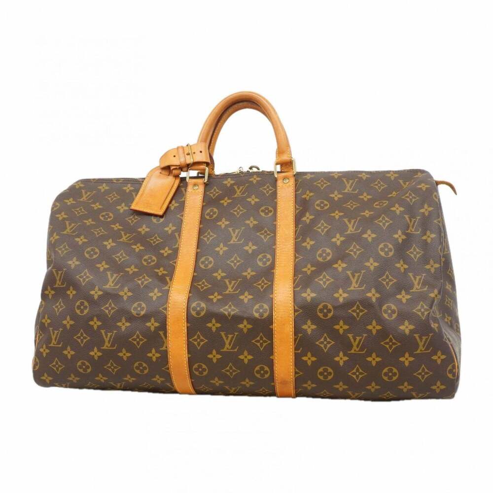 LOUIS VUITTON Brown Monogram Keepall 55 Boston Bag - Picture 1 of 12